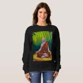 Funny Meditation Guru Laughing Zen Buddha Meditati Sweatshirt (Vorne ganz)