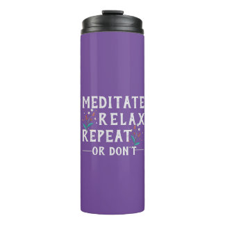 Funny Meditation Mantra | Lila Yoga Thermosbecher