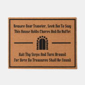 Funny Medival Alte Englische Spaß Rustikal Minimal Fußmatte (Vorderseite)