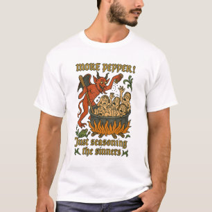 Funny Medival Meme Devil Cartoon Halloween T-Shirt