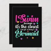 Funny Meerjungfrau Zitat Frauen und Mädchen Gesche Einladung (Vorne/Hinten)