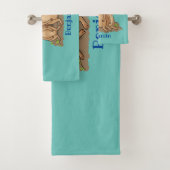 Funny meerkat Cartoon Illustration Badhandtuch Set (Insitu)