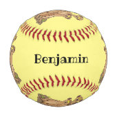 Funny meerkat Cartoon Illustration Baseball (Rückseite)