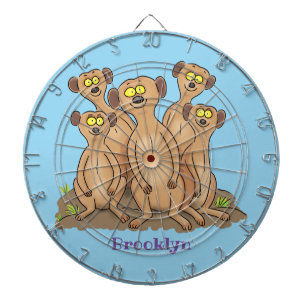 Funny meerkat Cartoon Illustration Dartscheibe