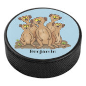 Funny meerkat Cartoon Illustration Eishockey Puck (3/4)