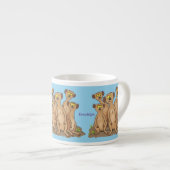 Funny meerkat Cartoon Illustration Espressotasse (Vorderseite Rechts)