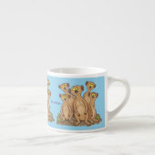 Funny meerkat Cartoon Illustration Espressotasse (Rechts)
