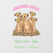 Funny meerkat Cartoon Illustration Fensteraufkleber (Blatt)