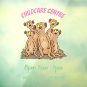 Funny meerkat Cartoon Illustration Fensteraufkleber (Blatt 3)