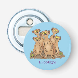Funny meerkat Cartoon Illustration Flaschenöffner