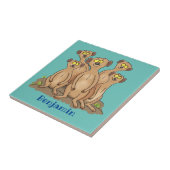 Funny meerkat Cartoon Illustration Fliese (Seite)
