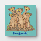 Funny meerkat Cartoon Illustration Fotoplatte (Vorderseite)