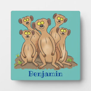 Funny meerkat Cartoon Illustration Fotoplatte