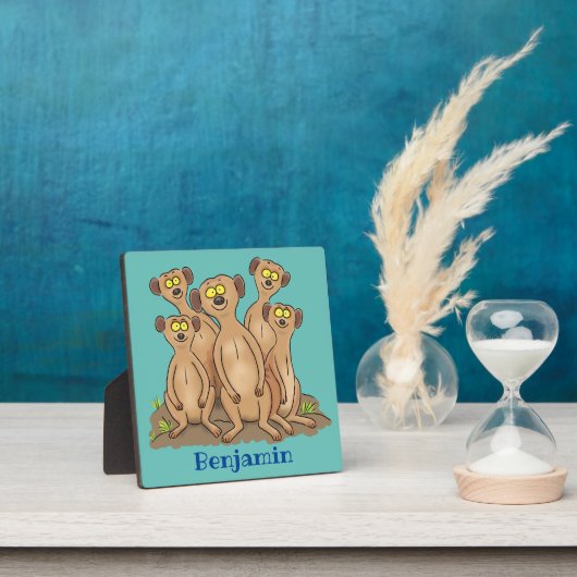 Funny meerkat Cartoon Illustration Fotoplatte (InSitu)