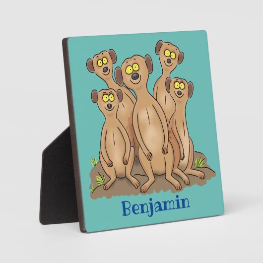 Funny meerkat Cartoon Illustration Fotoplatte (Vorderseite)