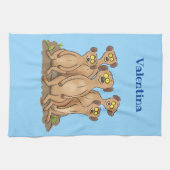 Funny meerkat Cartoon Illustration Geschirrtuch (Horizontal)