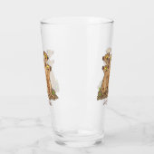 Funny meerkat Cartoon Illustration Glas (Links)