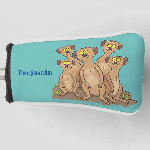 Funny meerkat Cartoon Illustration Golf Headcover