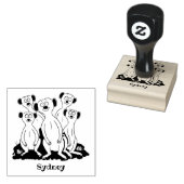 Funny meerkat Cartoon Illustration Gummistempel (Stempel)