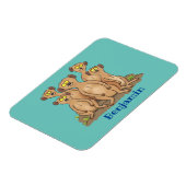 Funny meerkat Cartoon Illustration Magnet (Linke Seite)