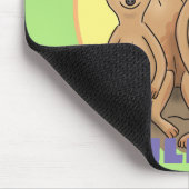 Funny meerkat Cartoon Illustration Mousepad (Ecke)