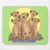 Funny meerkat Cartoon Illustration Mousepad (Vorne)