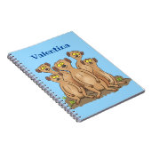 Funny meerkat Cartoon Illustration Notizblock (Rechte Seite)