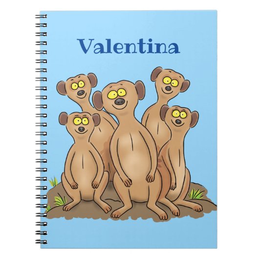 Funny meerkat Cartoon Illustration Notizblock (Vorderseite)
