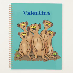 Funny meerkat Cartoon Illustration Planer