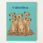 Funny meerkat Cartoon Illustration Planer (Rückseite)