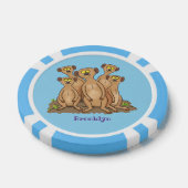 Funny meerkat Cartoon Illustration Pokerchips (Einzeln)