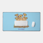 Funny meerkat Cartoon Illustration Schreibtischunterlage (Tastatur & Maus)