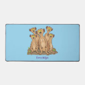 Funny meerkat Cartoon Illustration Schreibtischunterlage (Vorderseite)
