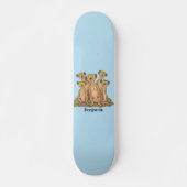 Funny meerkat Cartoon Illustration Skateboard (Vorne)