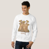 Funny meerkat Cartoon Illustration Sweatshirt (Vorne ganz)