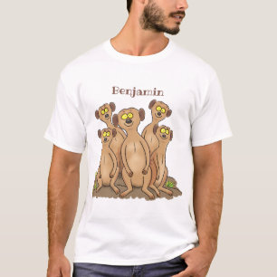 Funny meerkat Cartoon Illustration T-Shirt