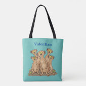 Funny meerkat Cartoon Illustration Tasche (Rückseite)