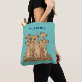 Funny meerkat Cartoon Illustration Tasche (Von Nahem)