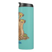 Funny meerkat Cartoon Illustration Thermosbecher (Nach rechts gedreht)