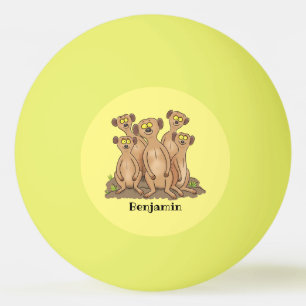 Funny meerkat Cartoon Illustration Tischtennisball