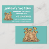Funny meerkat Cartoon Illustration Visitenkarte (Vorne/Hinten)