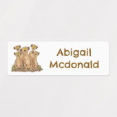 Funny meerkat Cartoon personalisiert Etiketten (Design 2)