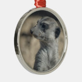 Funny Meerkat Ornament Aus Metall (Rechts)