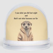 Funny Meerkat Schneekugeln (Vorderseite)