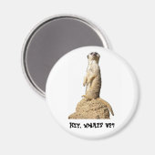 Funny Meerkat Stehend Up Magnet (Vorderseite/Rückseite)