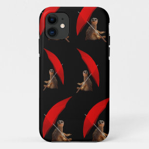 Funny Meerkat Under Umbrella Pattern, Case-Mate iPhone Hülle