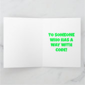 Funny Meet Blob S. Torage Binary Background Karte (Innenseite)