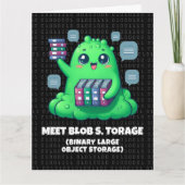 Funny Meet Blob S. Torage Binary Background Karte (Vorderseite)
