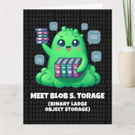 Funny Meet Blob S. Torage Binary Background Karte