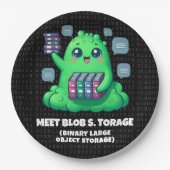 Funny Meet Blob S. Torage Binary Background Pappteller (Vorderseite)